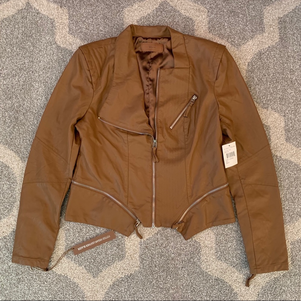 BLANKNYC VEGAN LEATHER JACKET, LARGE, NWT